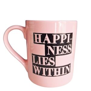 Happiness Lies Within Pink Coffee Mug 18 oz